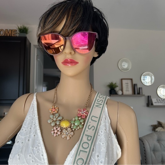 💋NWT translucent rainbow 🌈 mirror sunglasses 😎 sunshades - Picture 2 of 12